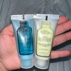 Shampoo and conditioner travel bottles